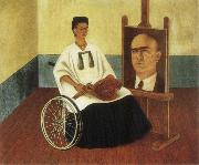 Frida Kahlo The artist and Doc. oil painting on canvas